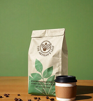 Branded coffee packaging